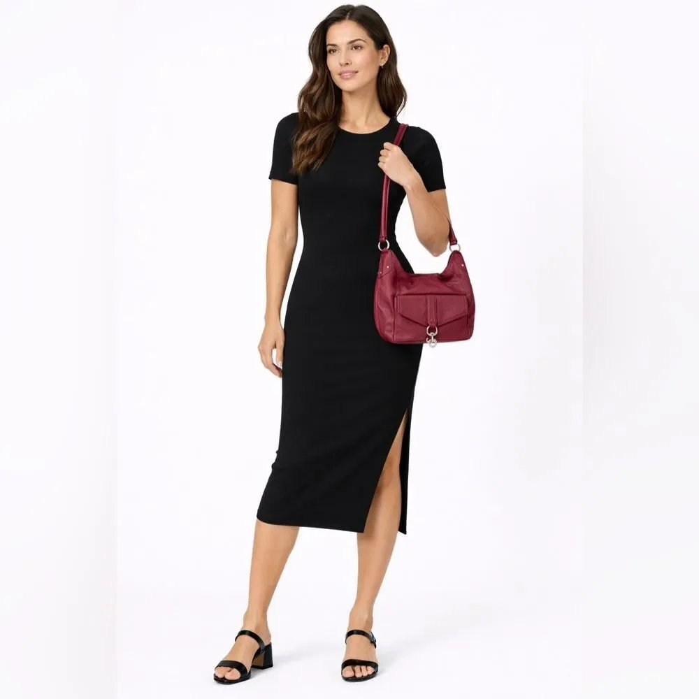Rebecca Minkoff Deep Red Leather Hobo Bag